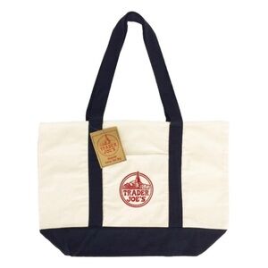 LARGE trader Joe's Canvas Tote Bag